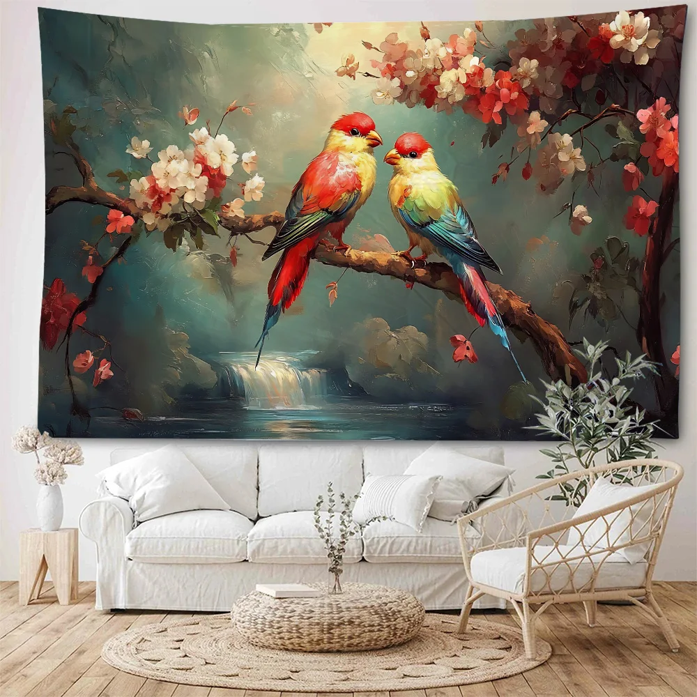 Appreciation of Famous Paintings, Beautiful Flowers, Butterflies, Birds, Scenery, Oil Painting, Background Decoration, Tapestry