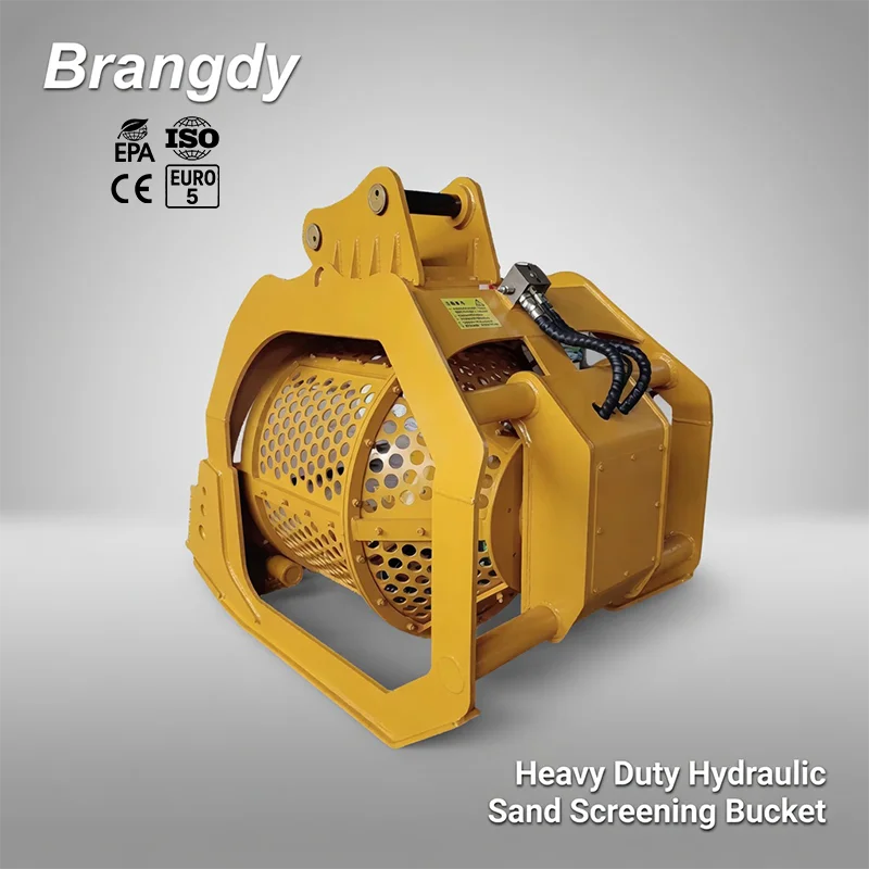 Hydraulic Rotary Screening Bucket For 1-20Ton Excavator Soil Sand Gravel Separator Function CE Certified For Constructi