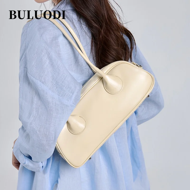 

Women's Fashionable baguette bags underarm bag Women's genuine leather shoulder bag luxurious designer bags casual commuting bag
