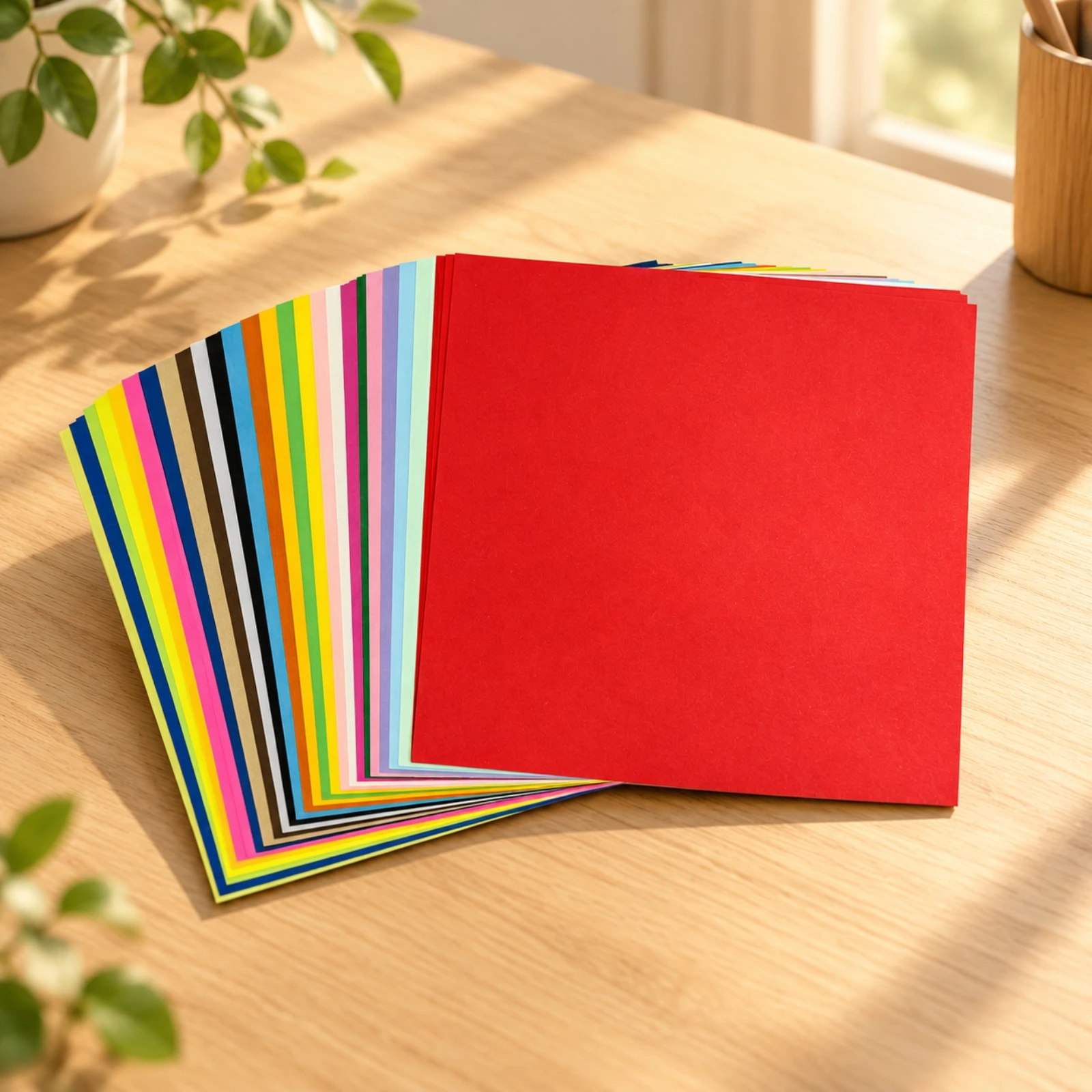 200 Pieces 20 Cm Square Craft Paper Smooth Square Origami Paper Vibrant Colors Beginner Friendly for Children