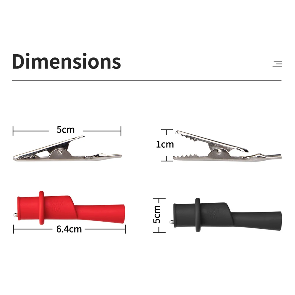 2 zestawy metalowych klipsów krokodylkowych do multimetru Metalowa sonda igły Wielofunkcyjny klips krokodylkowy Akcesoria obwodowe