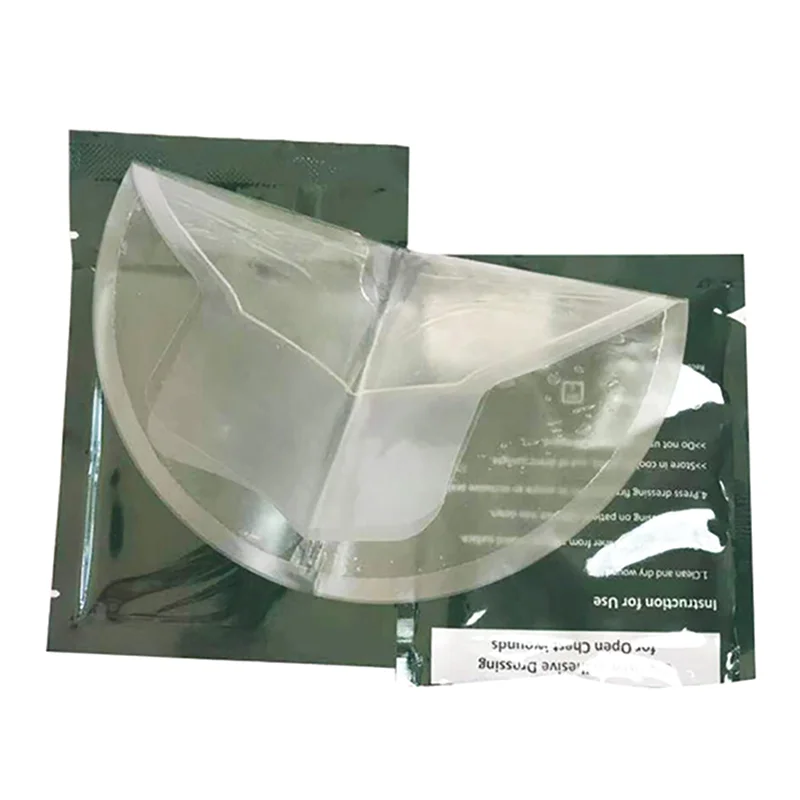 For Emergency Or Tactical Situations Advanced Adhesive Sterile Transparent Lightweight Vent Chest Seal Life-Saving Wound Care