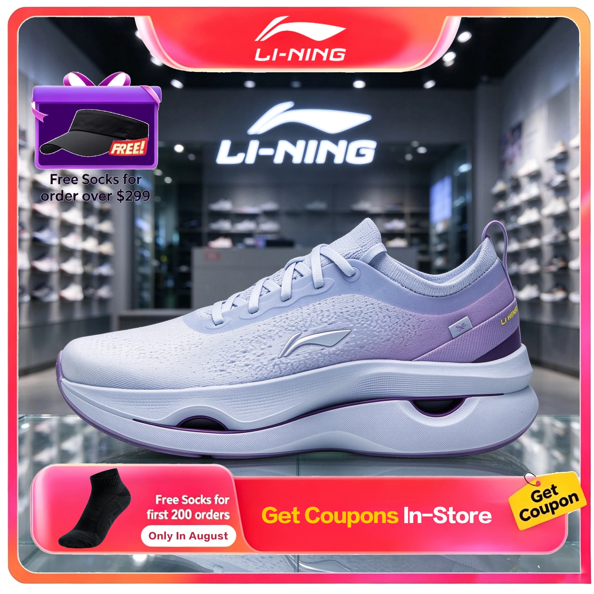 Li Ning Jing Hong 2 Womens Professional Running Shoes 2026 Spring New Support Cushioning Sneakers