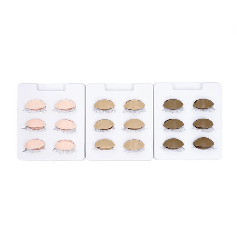 3 Colors Eyelash Extension Mannequin Head With Replace Eyelid Kit Silicone Practice Training Grafting Lash Model Supplies