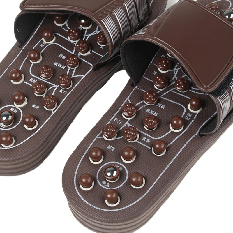Foot Massage Acupuncture Slippers Acupoint Activation Reflexology Spring Magnetic Therapy Relieve Foot Pain Meridians Arthritis