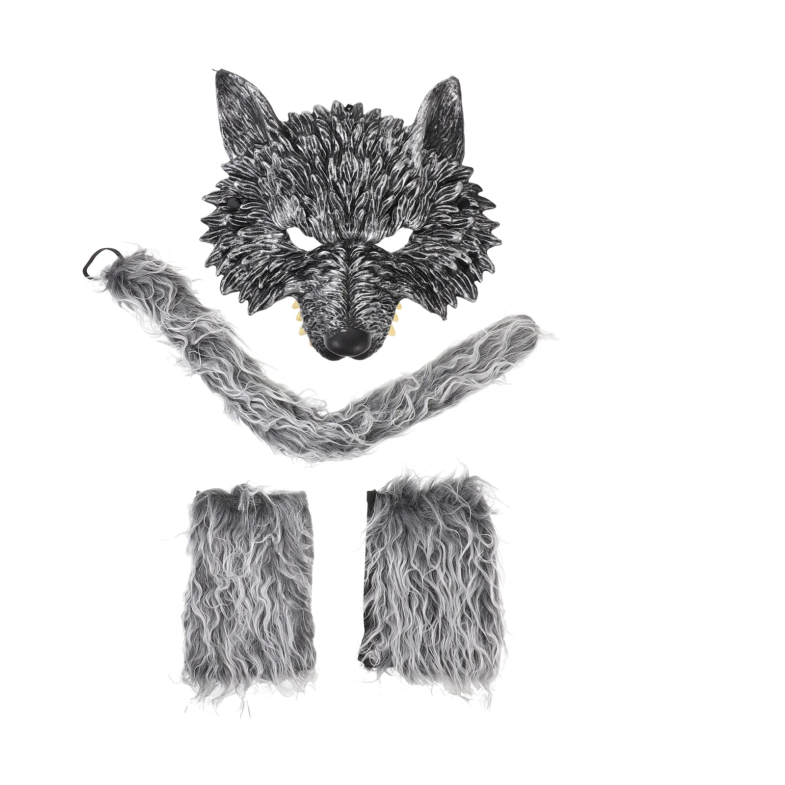Party Mask Decorative Animal Costume Accessories Wolf Cosplay Festival Gloves Halloween