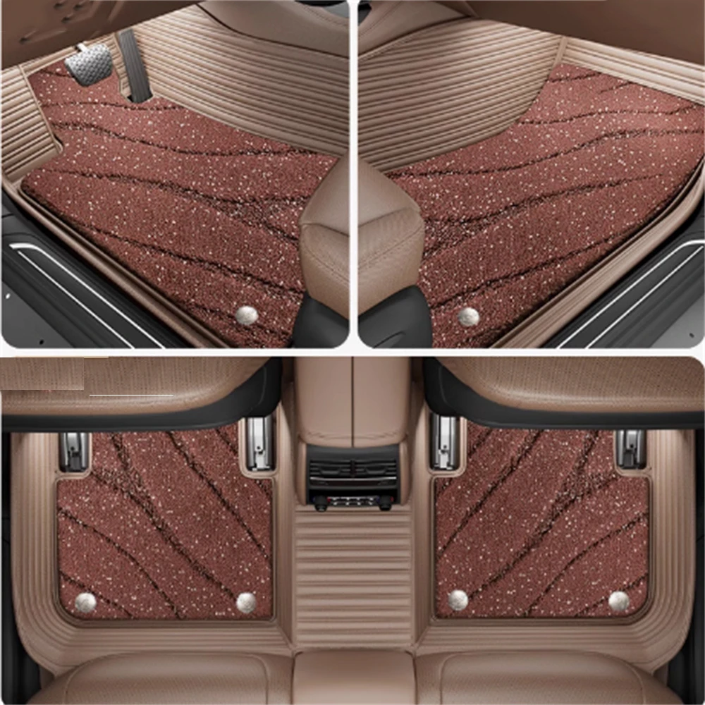 الحصير سيارة مخصصة 5D لكاديلاك XT5 2016-2023 سنة السيارات السجاد طبقة مزدوجة القدم Coche بطانات الأرضية بطانية