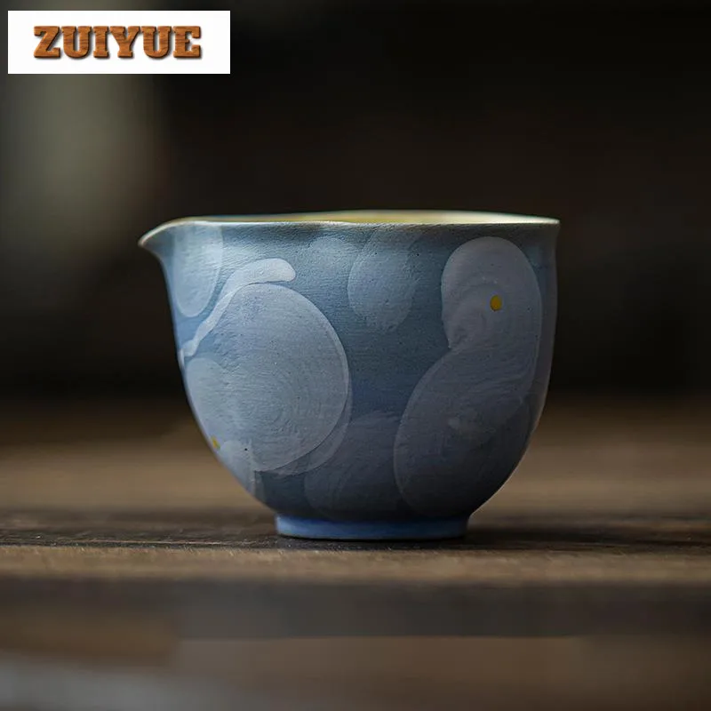 150ml Handmade Rough Pottery Tea Pitcher Japanese Powder Yin Serving Cup Cha Hai Household Justice Cup Zen Tableware Supplies