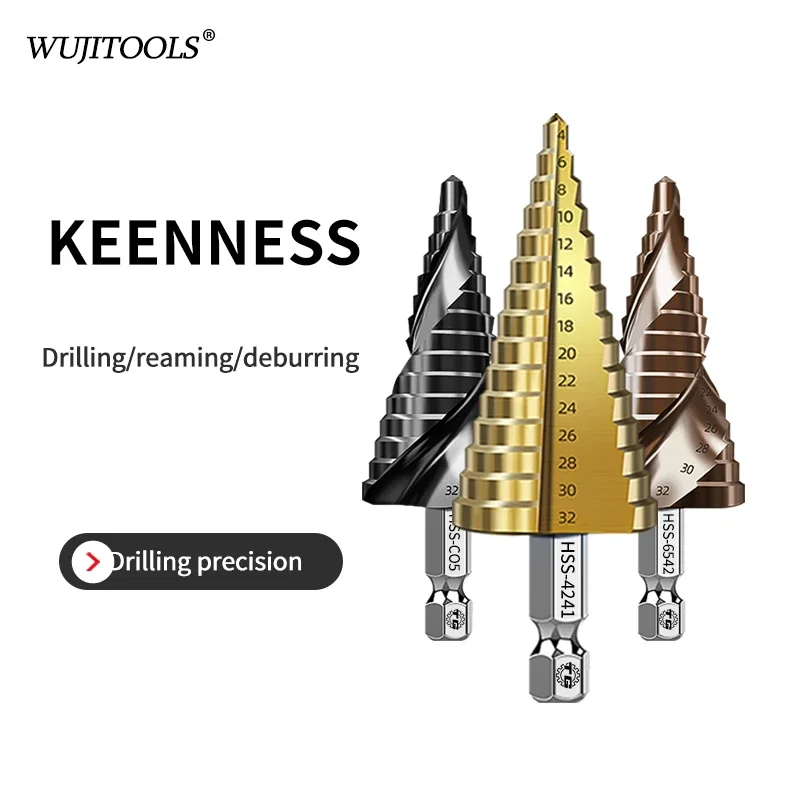 Titanium Coating Step Broca para Metal com dureza HSS