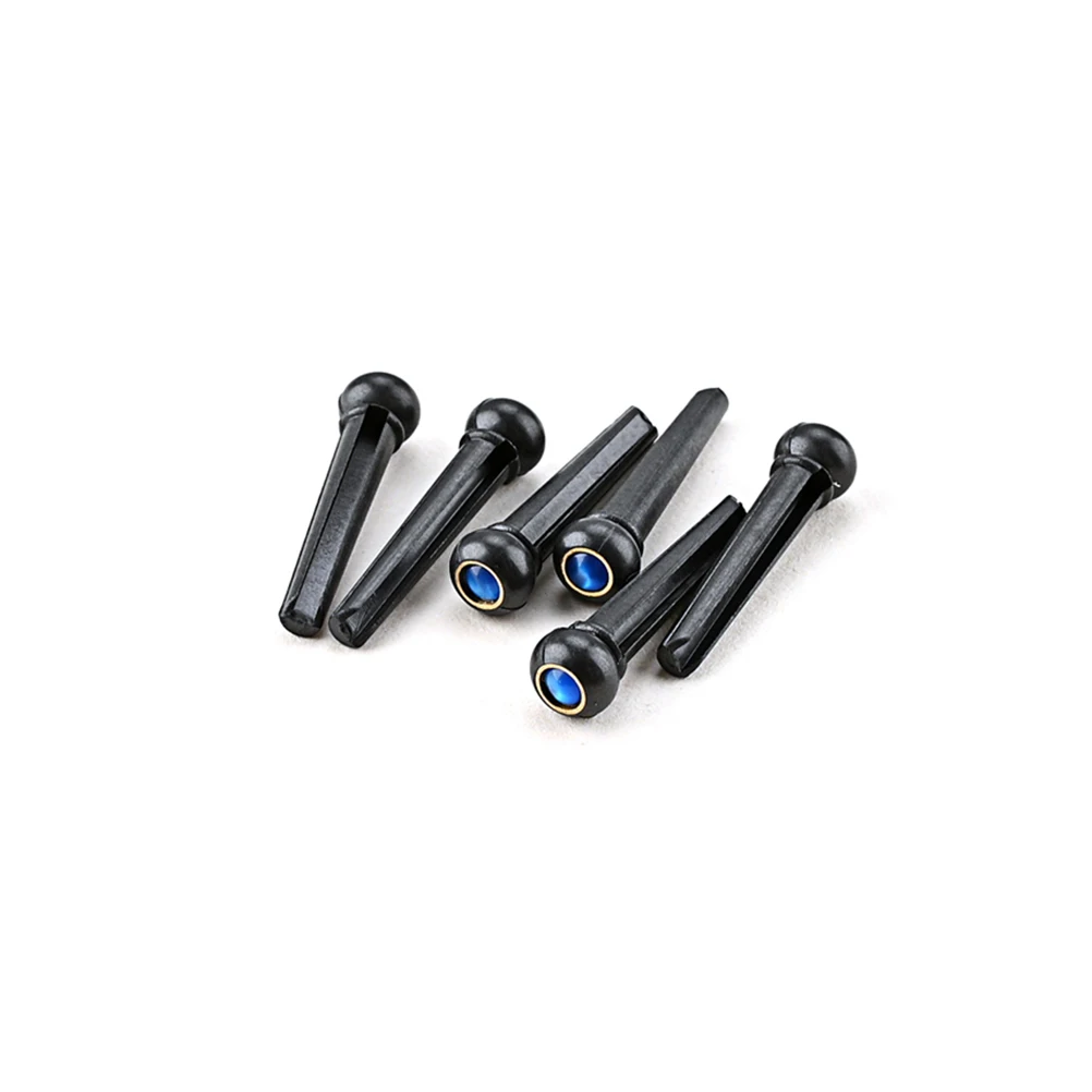

6 Pcs Steel Guitar Strings Acoustic Pin Replace Bridge Pins Blue Black Electric Pegs