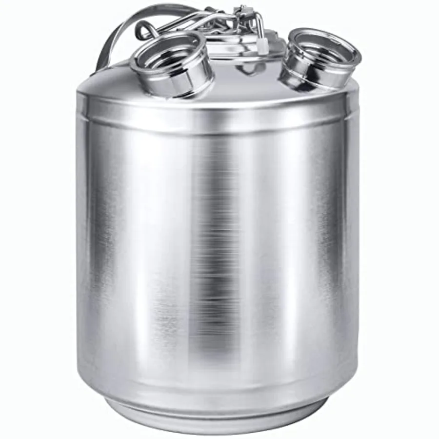 TMCRAFT 2.5 Gallon Cleaning keg Stainless Steel Beer Line Cleaning Kits with 2 Sanke D Coupler Connections 10L