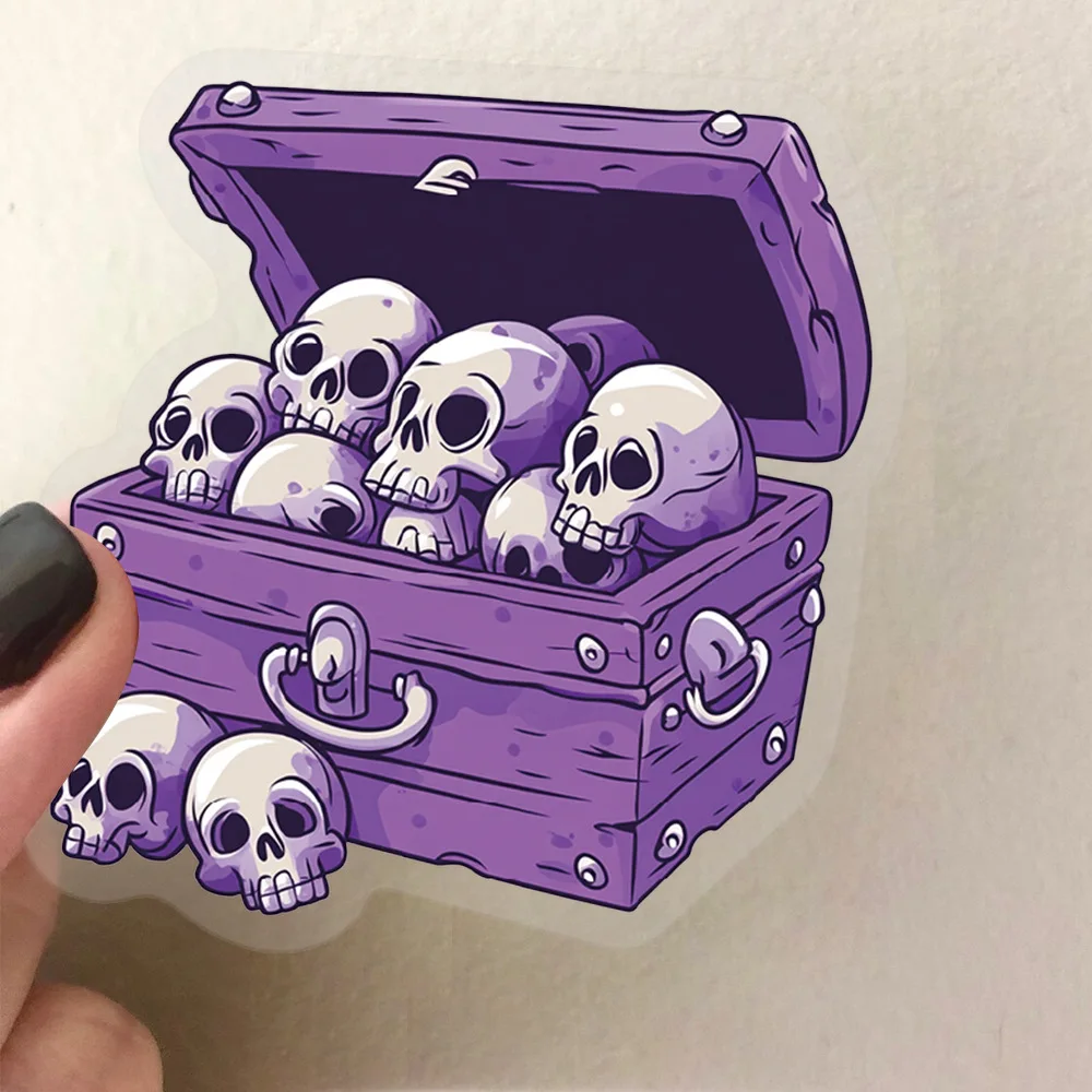 50/100/150PCS Cartoon Halloween Sticker Stationery Decal Waterproof Transparent PET Guitar Laptop Phone Laptop Decor Stickers