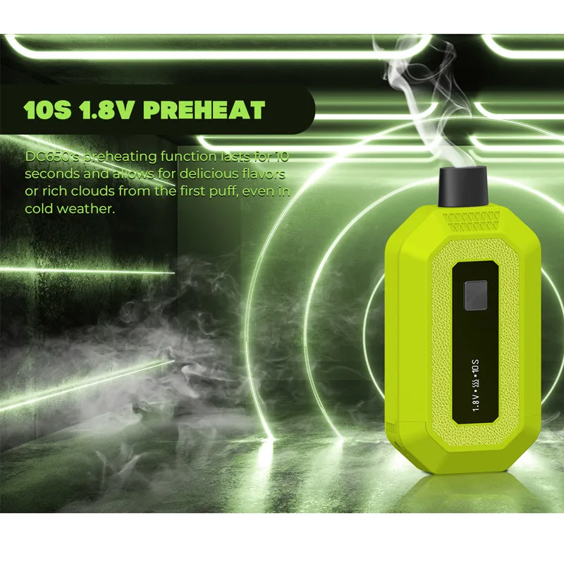 Oryginalny Doteco DC650 510 bateria podwójny wkład Pod ukryty Vape Pen 650mAh 1.8v-4.2v wyświetlacz LCD elektroniczny papieros parownik