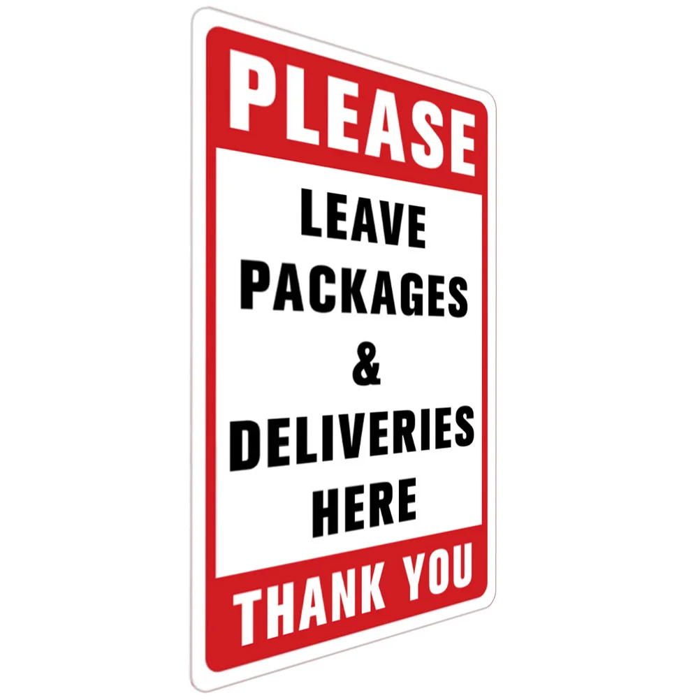 

Leave Packages Here Sign Sticker PVC Adhesive Delivery Wall Sign Sticker for Package Placement Wall Decoration
