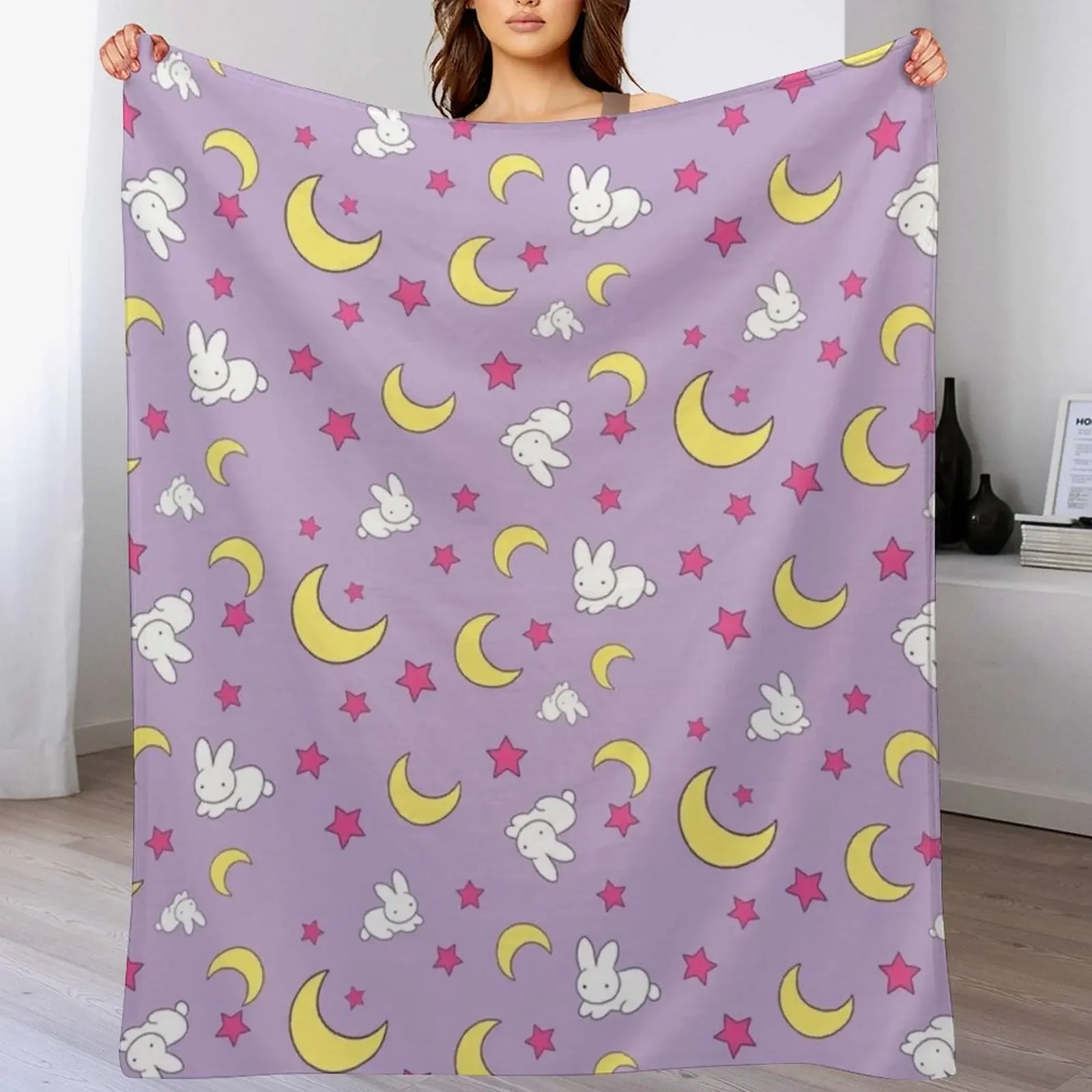 

Usagi Blanket Throw Blanket Ultra Soft Flannel Fleece Blanket for All Seasons