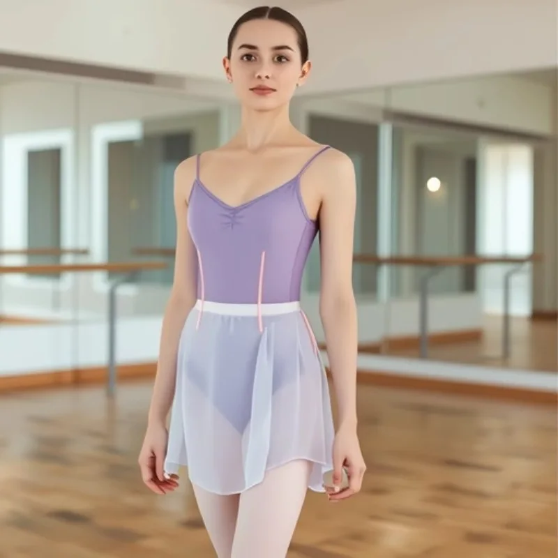 

Женский балетный танцевальный костюм по индивидуальному заказу, сексуальный гимнастический костюм на подтяжках, профессиональный тренировочный костюм, тренировочный комбинезон, юбка