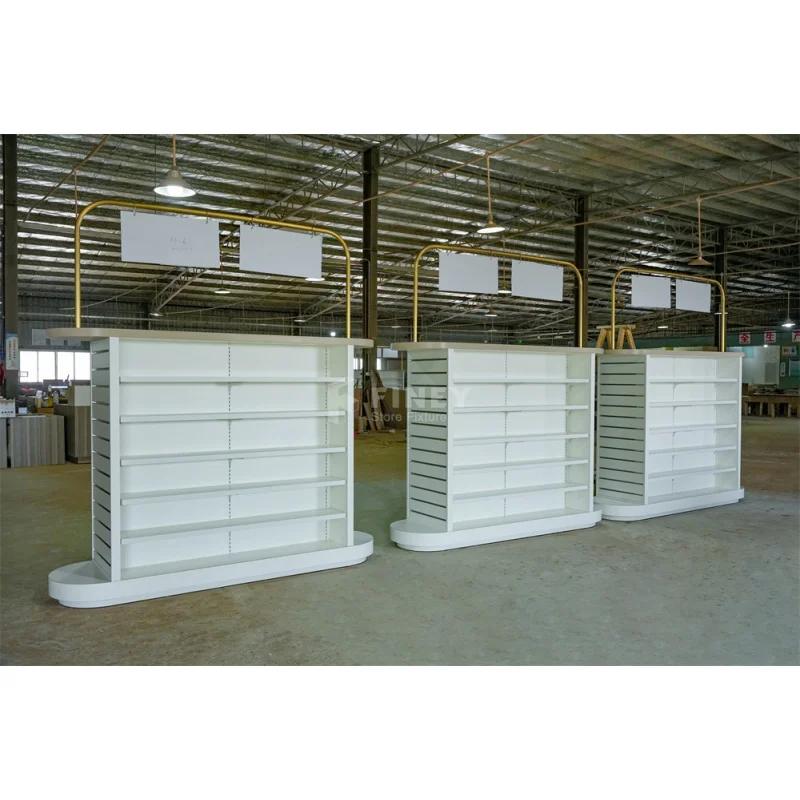 （customized）Shop Display Shelves MDF Retail Medical Store Furniture Display Shelf Design Pharmacy Display Shelf