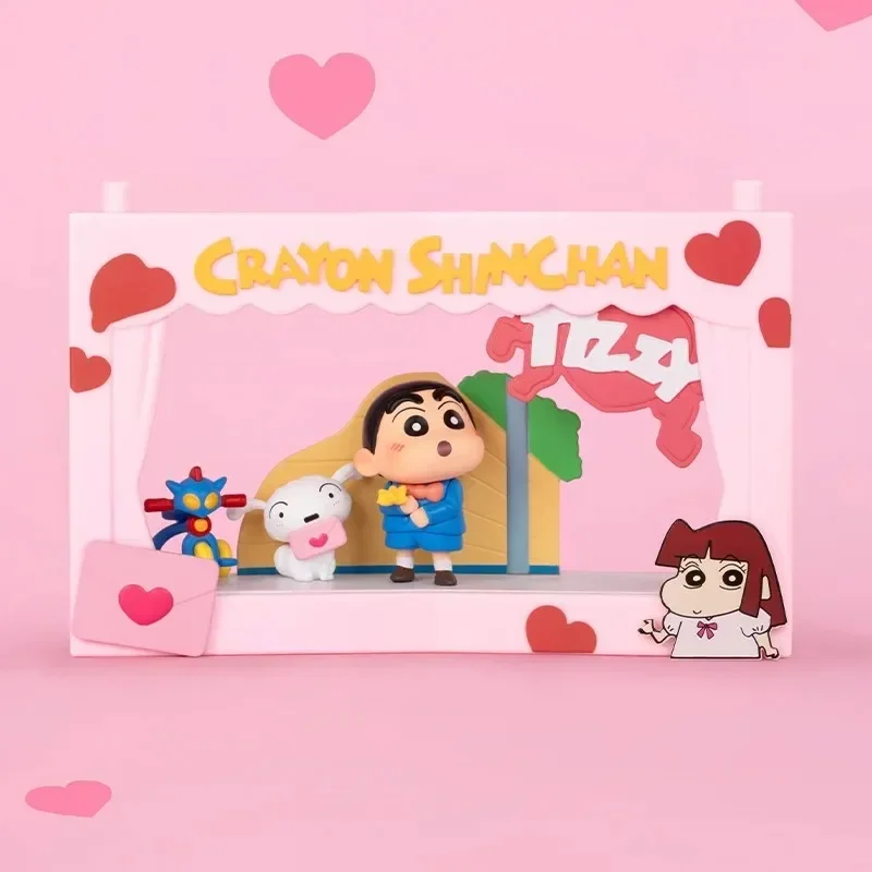 

POP MART Crayon Shinchan Life Theatre Series слепая коробка игрушки Kawaii аниме фигурка-сюрприз Mystery Box куклы подарок для девочек