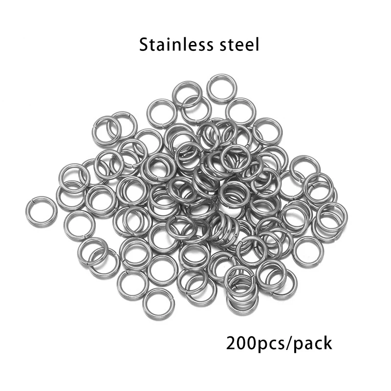 100-200 teile/los Edelstahl Offenen Biegering Gold Silber Farbe Split Ringe Einzelnen Schleife Ringe Für Schmuck Machen Halskette machen