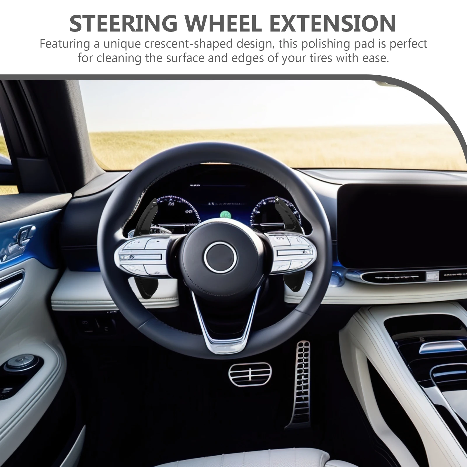 

Carbon Fiber Shift Steering Wheel Extended Trim Black Styling Accessories Interior Decor Paddles Shifters Aluminum Alloy Paddle