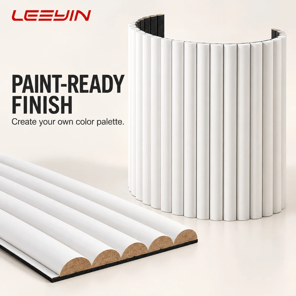 Flexible  Wall Panels Half Round  Panels Paneles De Madera Acoustic Wall Panels Decorative Flexible Slat Wall Panel
