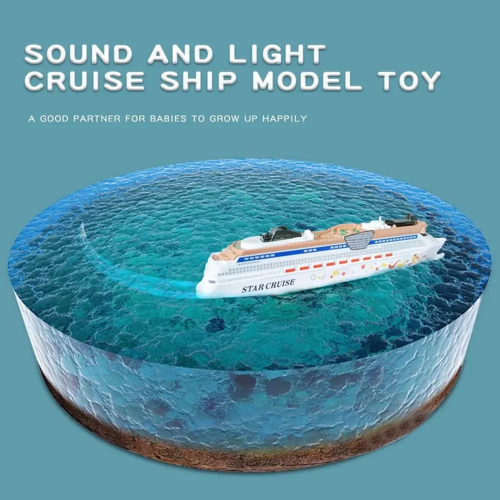 Simulation Collection Birthday Gift Ocean Liner Boat  Home Decoration with Light and Sound Cruise Ship Model