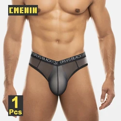 CMENIN Transparent Sexy Men Underwear Briefs Breathable Mesh Men's Briefs Bikini Gays Underpants V-shaped Low Waist Man Panties