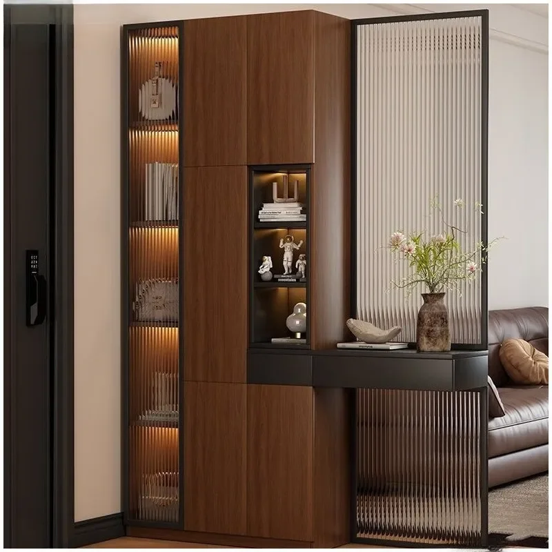Living Room Partition Entrance Cabinet Antique Hall Shoe Storage Locker Integrated Home Screen Cabinet Opposite Door