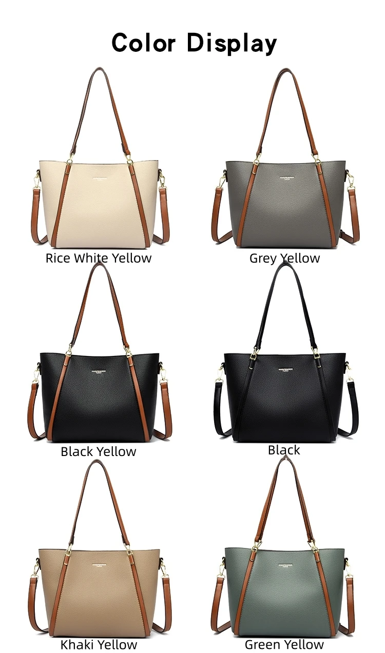 2023 Trend Handbag High Quality Soft PU Leather Women's One Shoulder Tote Bag Wallet Luxury Designer Large Capacity Shopping Bag