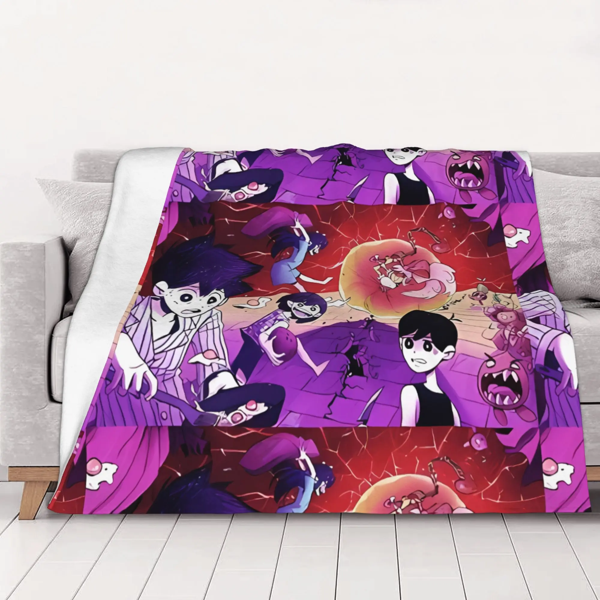 1PC home Cutecore Classic Omori Blanket Super Cosy Plush Home Living Room Sofa halloween