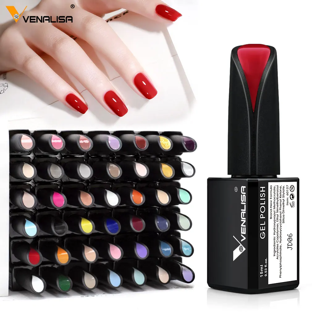 Venalisa TPO FREE Unha Gel Polonês Semi Permanente Beleza Diamante Top Coat Long Wear Soak Off UV LED Gel Verniz Primer 15ml