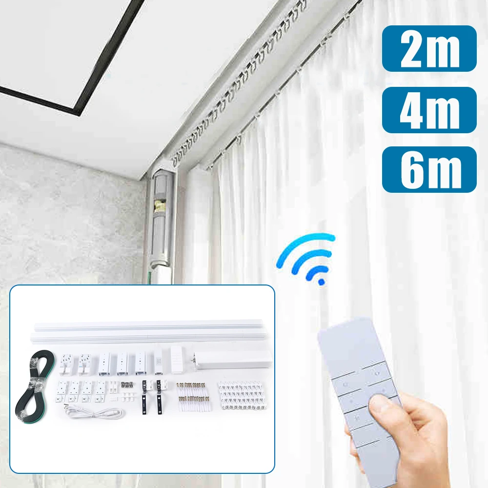 Remote Control Home Motorized Curtain Track, Electric Curtain, 2m-6m