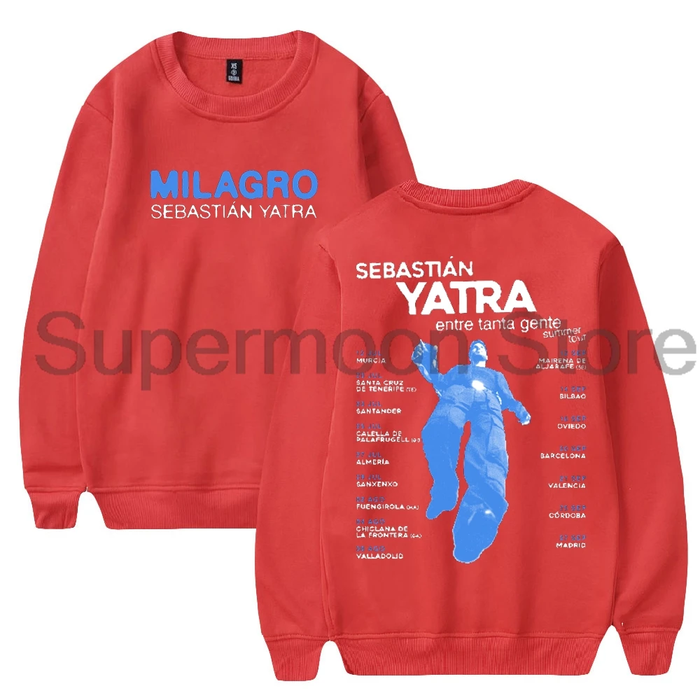 Sebastian Yatra Entre Tanta Gente Summer Tour 2025 cuello redondo manga larga ropa de calle mujeres hombres pulóver sudaderas