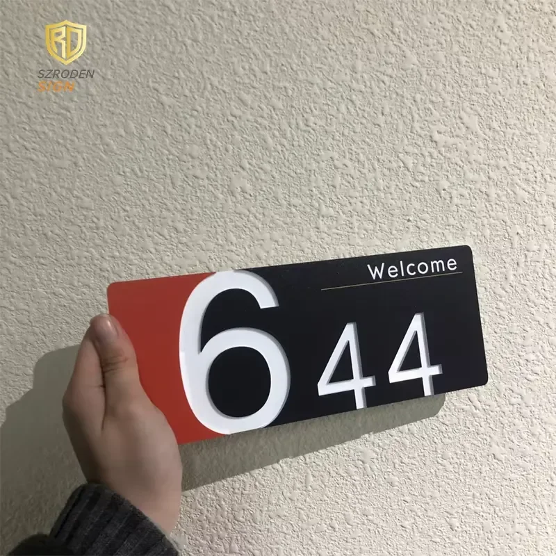 High Quality 3D Metal Brass Door Number Plates and Letters Golden Number for House