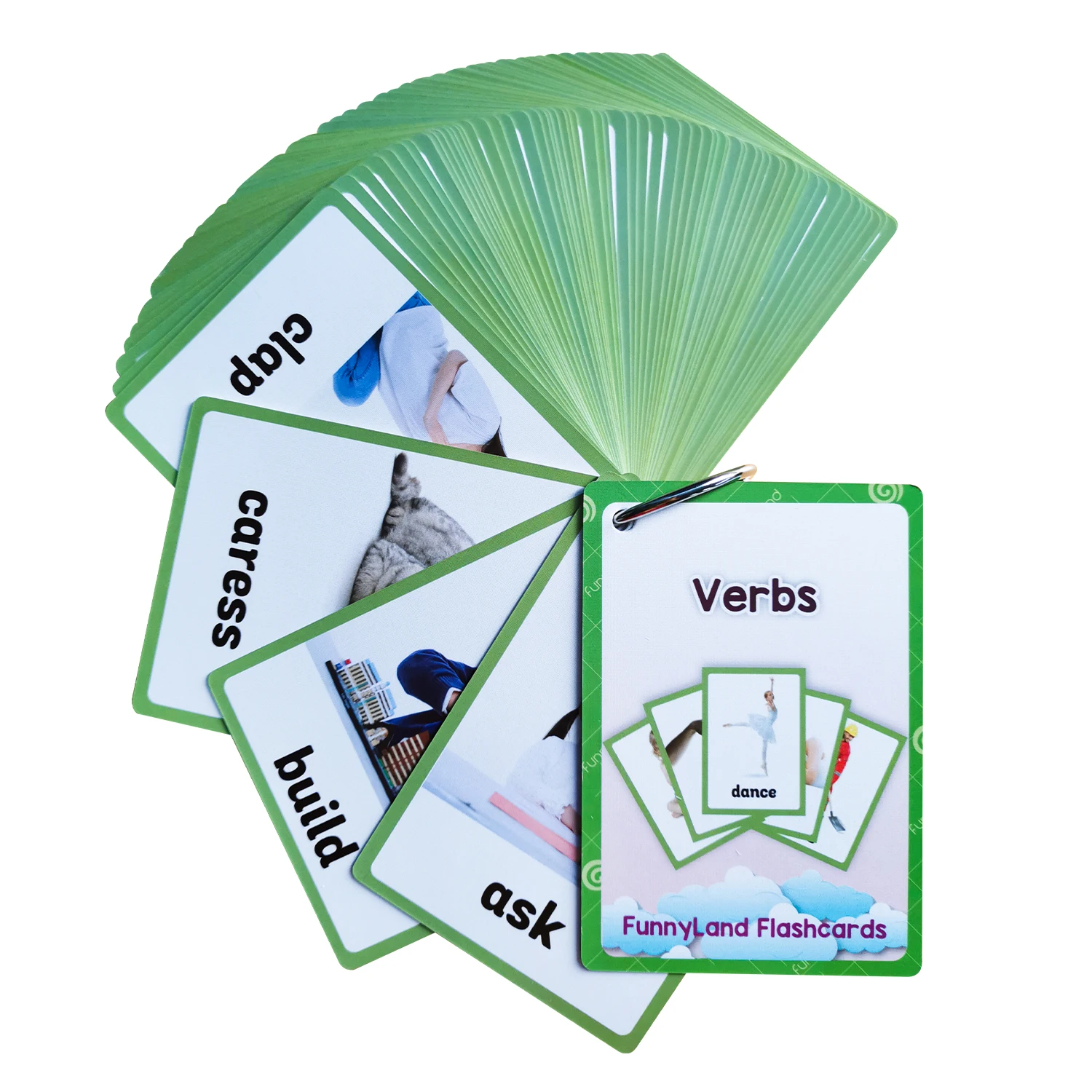 Prepositions Adjective Verb Learn English Words Cards Grammar Vocabulary Educational Flashcard Language Learning Toy Montessori