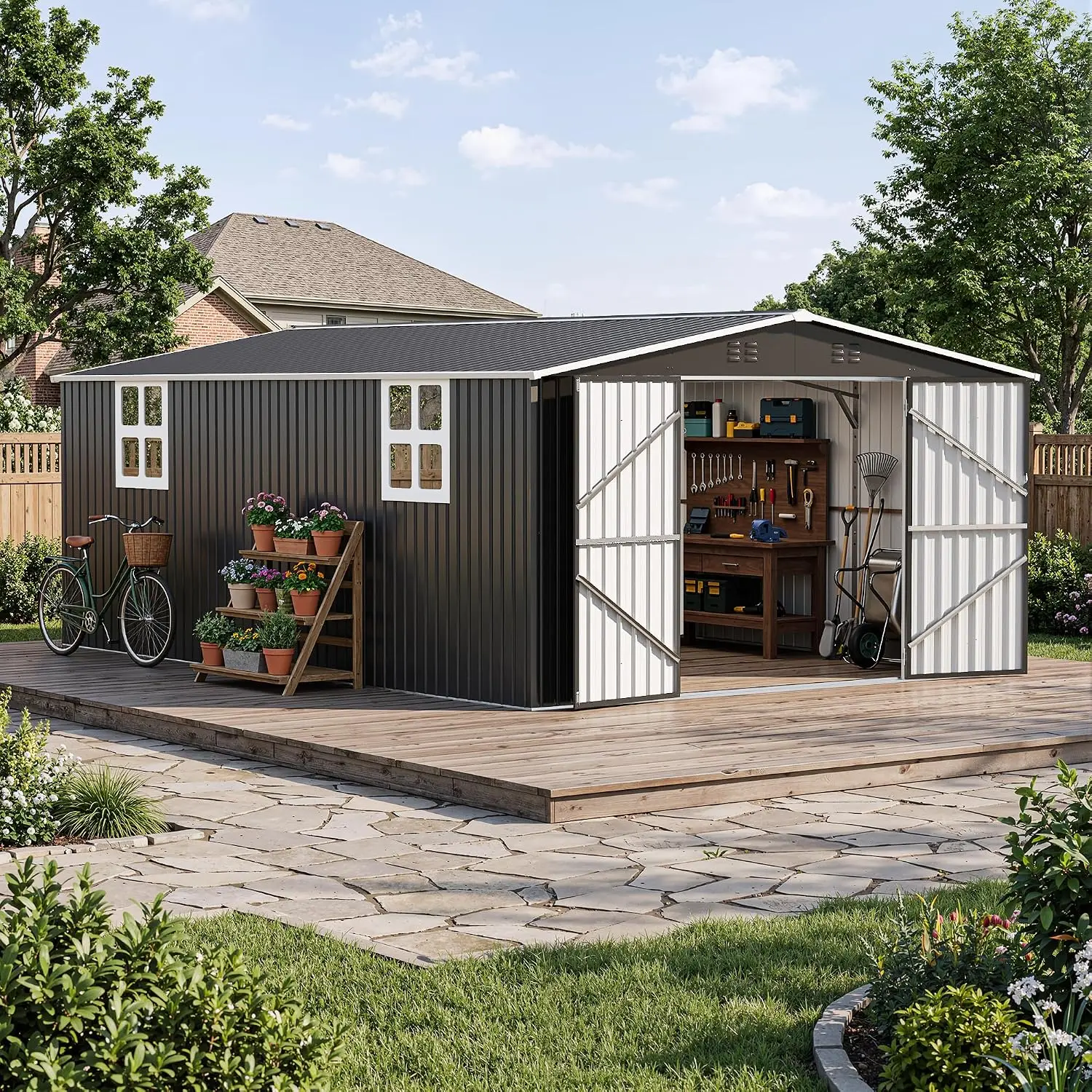 12x18 FT Outdoor Storage Shed, Customized