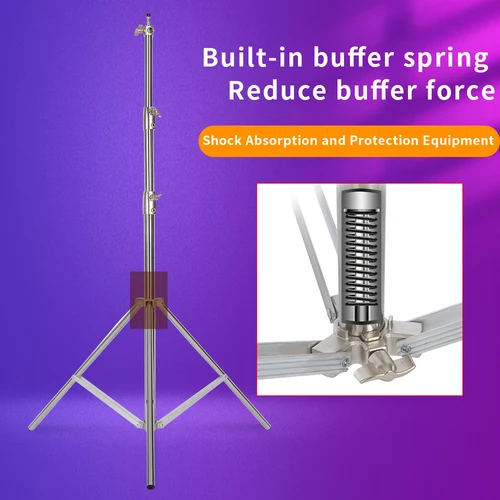 Imagen 1 del producto Trípode grande de acero inoxidable súper estable, soporte de iluminación plegable de 2,8 M, trípode para fotografía para foco de relleno, Softbox, estudio fotográfico