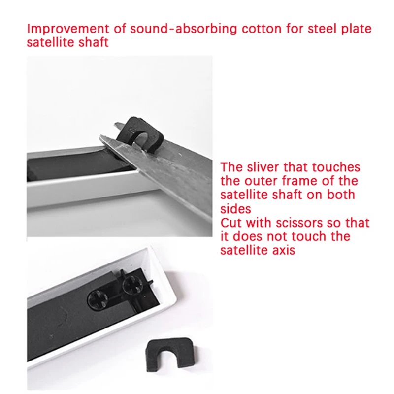 NEW SALE Mechanical Keyboard Satellite Shaft Space Key Cap Soundproof Cotton 6.25U/7U Sound-Absorbing Pad Filling Cotton