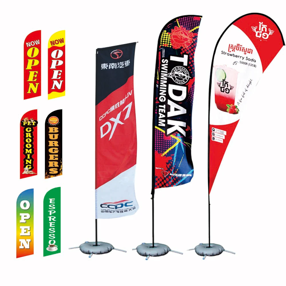 Customized Printed High-Quality Feathers, Beach Tears, Leaf Blades, Wind Flag, Floating Flag