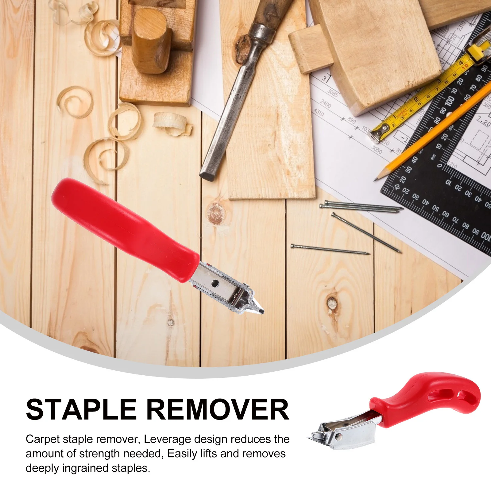 

2Pcs Heavy Duty Upholstery Staple Removers Tack Puller Tool Comfortable Non Slip Handle Fast Staple Removal Upholstery Tools