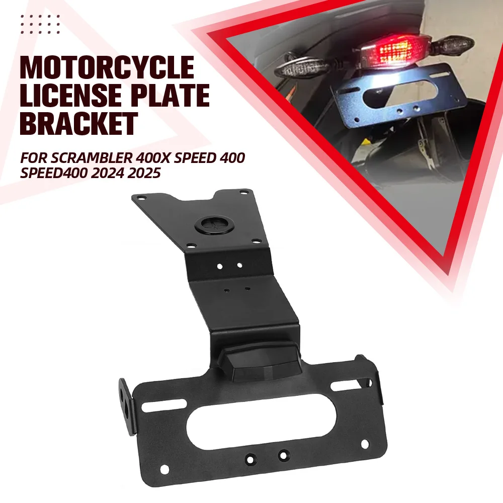 

Motorcycle License Plate Holder Tail Light Bracket Tidy Fender Eliminator For Scrambler 400X Speed 400 Speed400 2024 2025