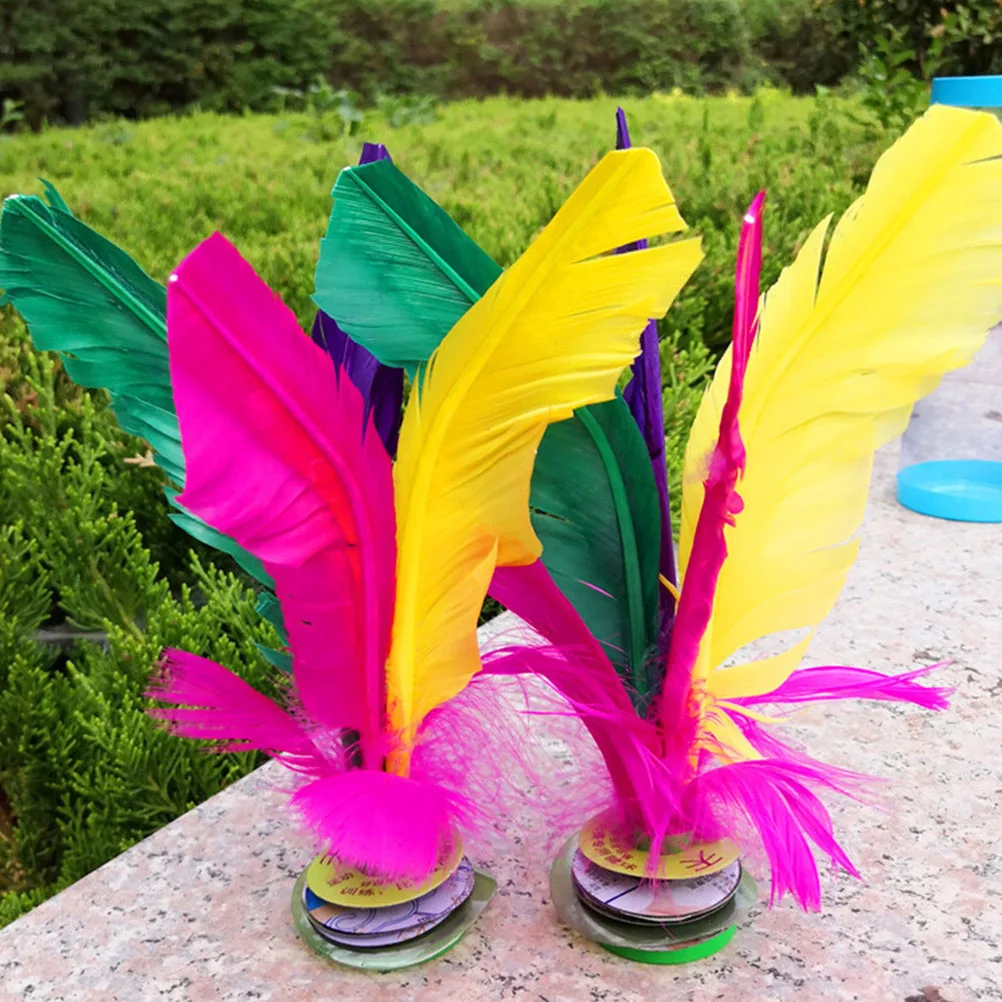 

6 Pcs Colored Shuttlecock Shuttlecocks Kicking Chinese Jianzi Foot Casual Children's Toys Sports for Kids Goose
