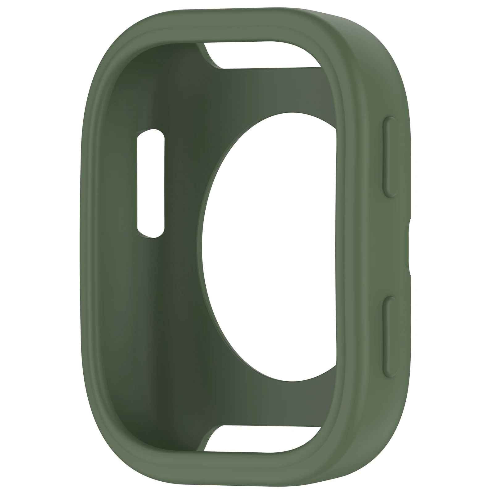 For Huami Amazfit Bip 6 (A2435) Watch Case Soft Silicone Hollow Watch Frame Cover - Dark Green view 3