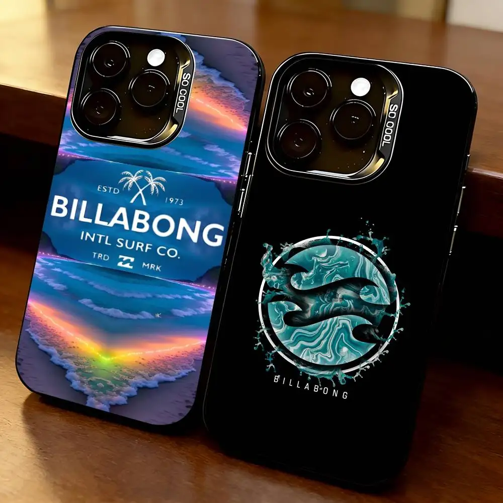 

B-Billabong Fashions Phone Case For iPhone 17,16,15,14,13,12,11 Plus,Pro Max,XS,Colorful Silver Phone case Funda Cover