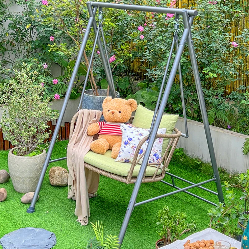 Französische Dekoration Gartens tühle hängen lange Kissen moderne Gartens tühle Childeren Schaukel Sillas Terraza Außen zimmer möbel