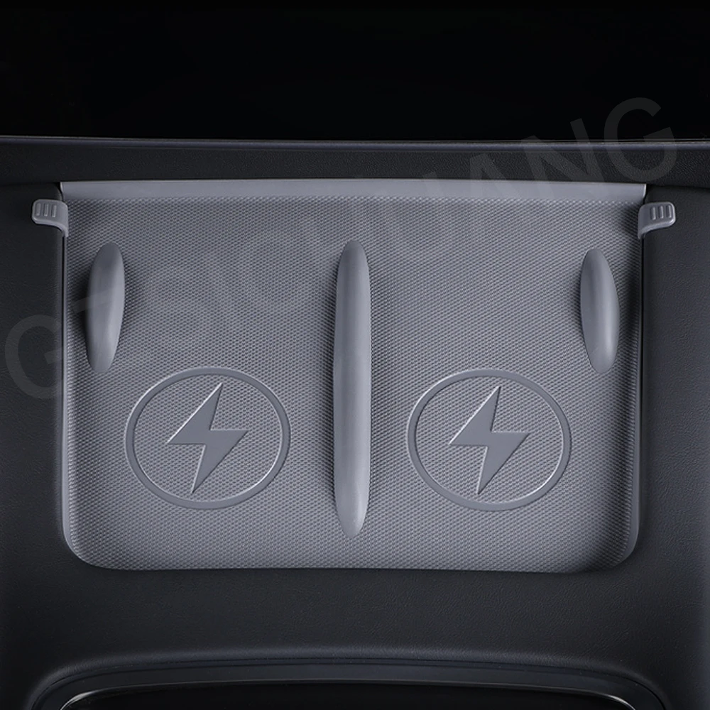 

For Tesla Car Wireless Charging Silicone Pad For Tesla Model Y 2024 2023 Car Phone Anti Slip Protection Pad Interior Accessories
