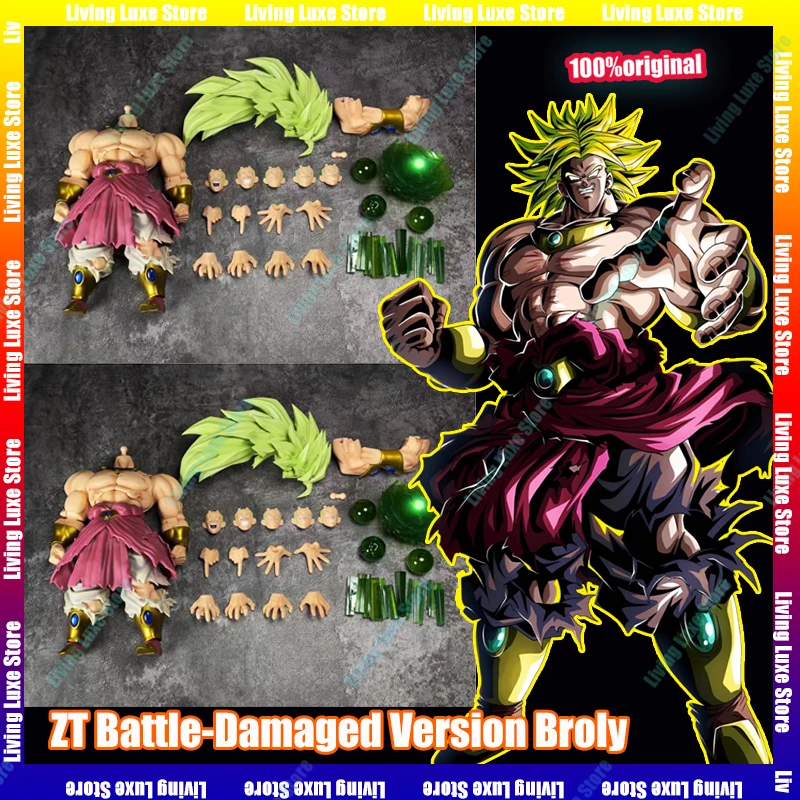 Figura de Broly de ZT Studio, Dragon Ball Super Saiyan, Versión Dañada en la Batalla, Figura de Acción de Anime, Modelo de Juguete, Regalos