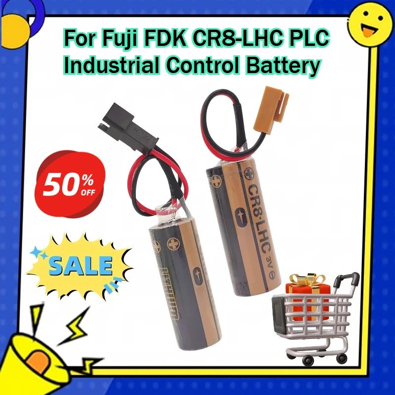 

5Pcs/lot CR8.LHC 2600mAh Lithium Battery for Fuji FDK CR8-LHC PLC Industrial Control Battery (3.0V, 2.6Ah, Non-Rechargeable)