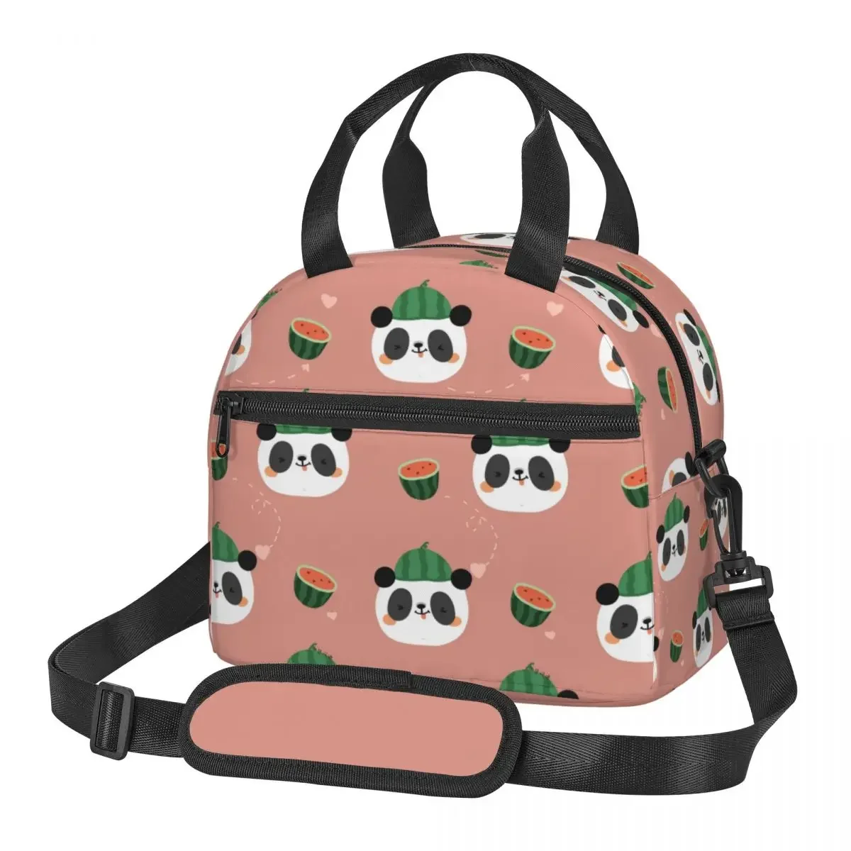 

Panda and Watermelon Outdoor Bento Meal Bag Kids Lunch Bag Lunch Box Women