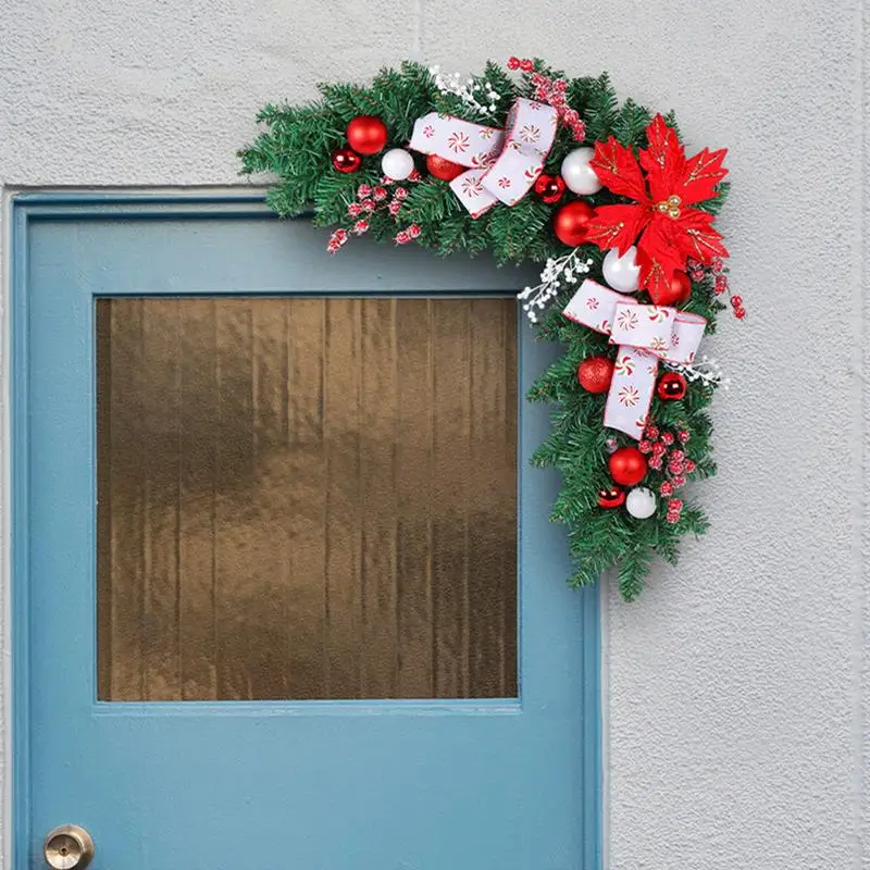 Christmas Door Frame Decoration 2023 Christmas Door Frame Wreath Christmas Corner Rattan Decor Door Frame Christmas Decor